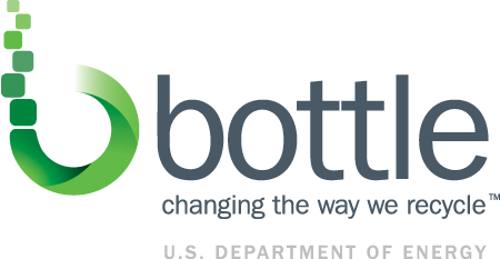 bottle logo with the tagline 'changing the way we recycle' U.S.Department of Energy